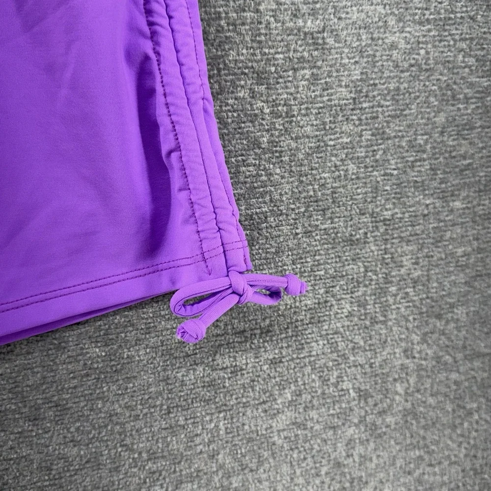 Athleta Scrunch Cover Up Skirt Women Size Medium Purple Swim Beach Summer